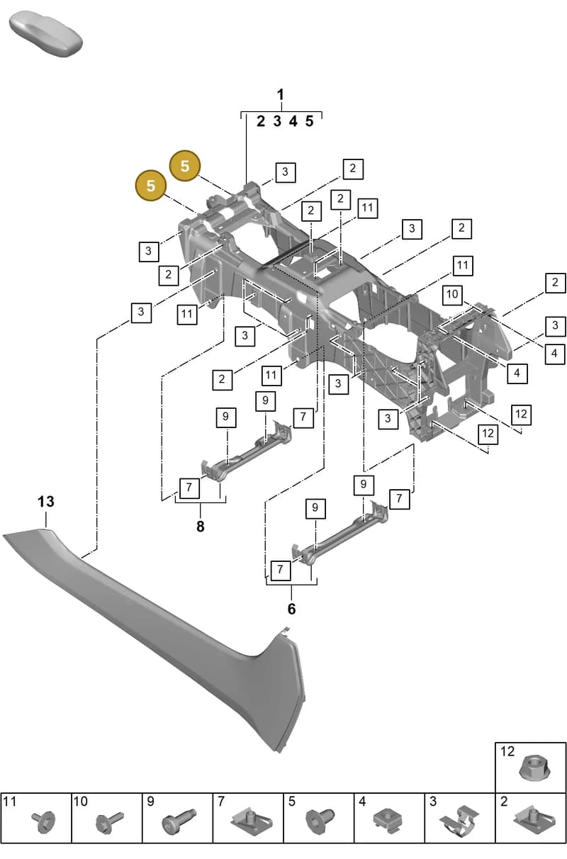 9A700783100 — Porsche Cayenne Coupe (2023-2023) diagram p60809200, position 5