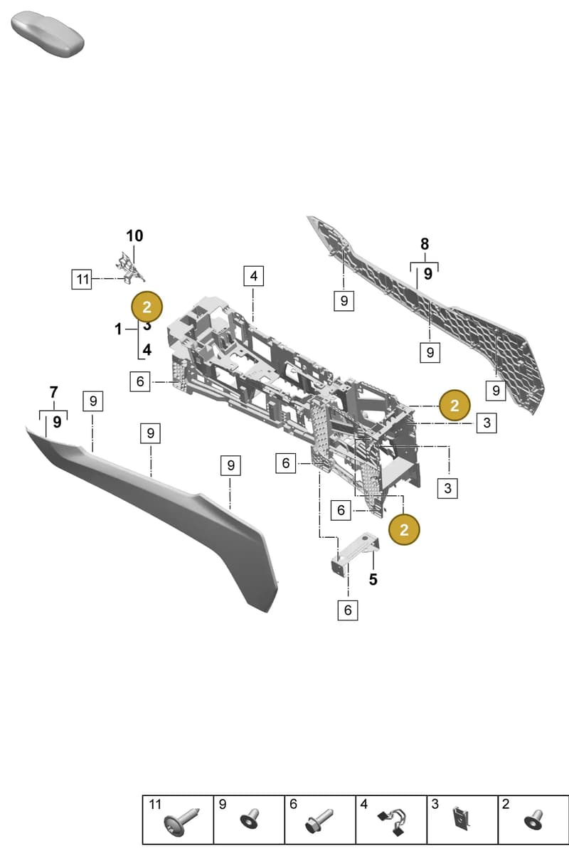 9A700783100 — Porsche Macan (2024-2024) diagram p61809200, position 2
