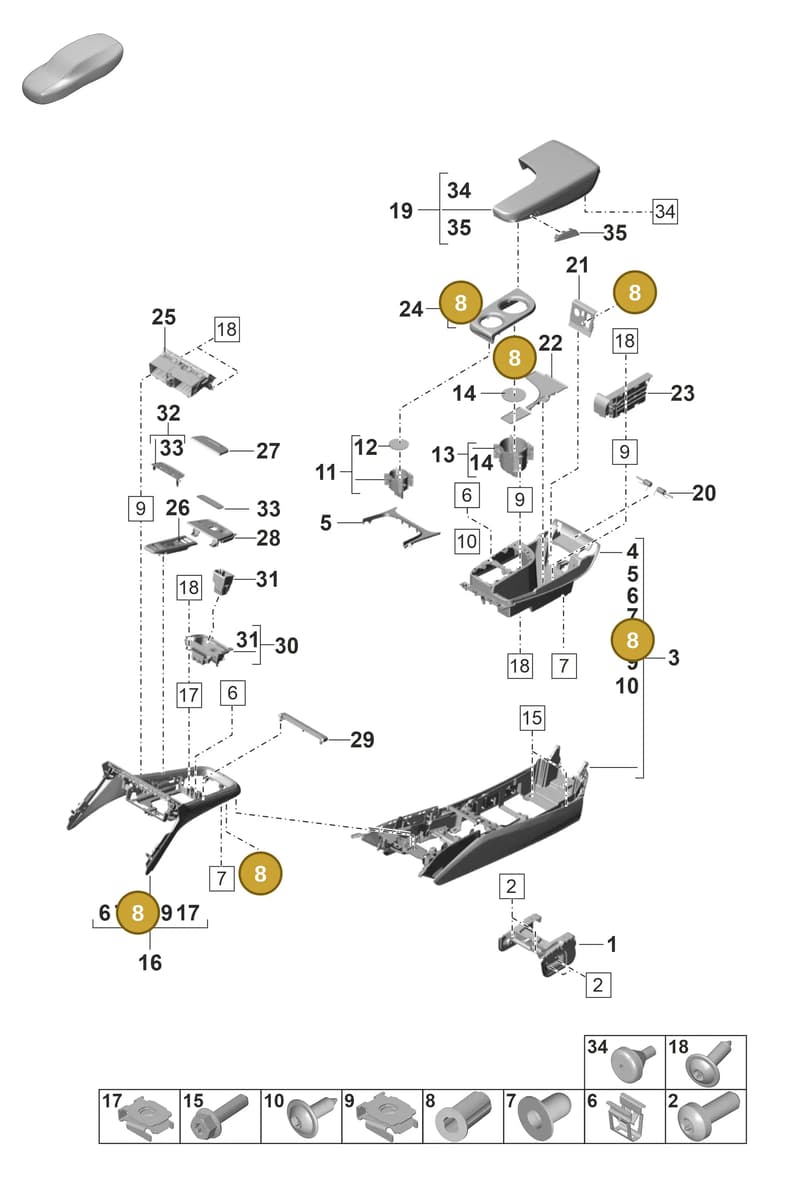 9A700784900 — Porsche Panamera (2020-2023) diagram p58809250, position 8
