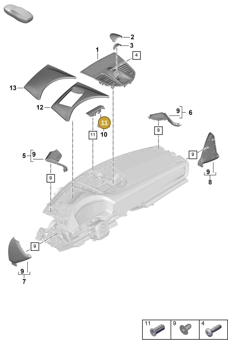 9A700784900 — Porsche Panamera (2023-2025) diagram p62809050, position 11