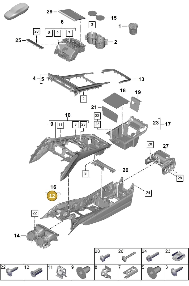 9A700784901 — Porsche Panamera (2023-2025) diagram p62809300, position 12