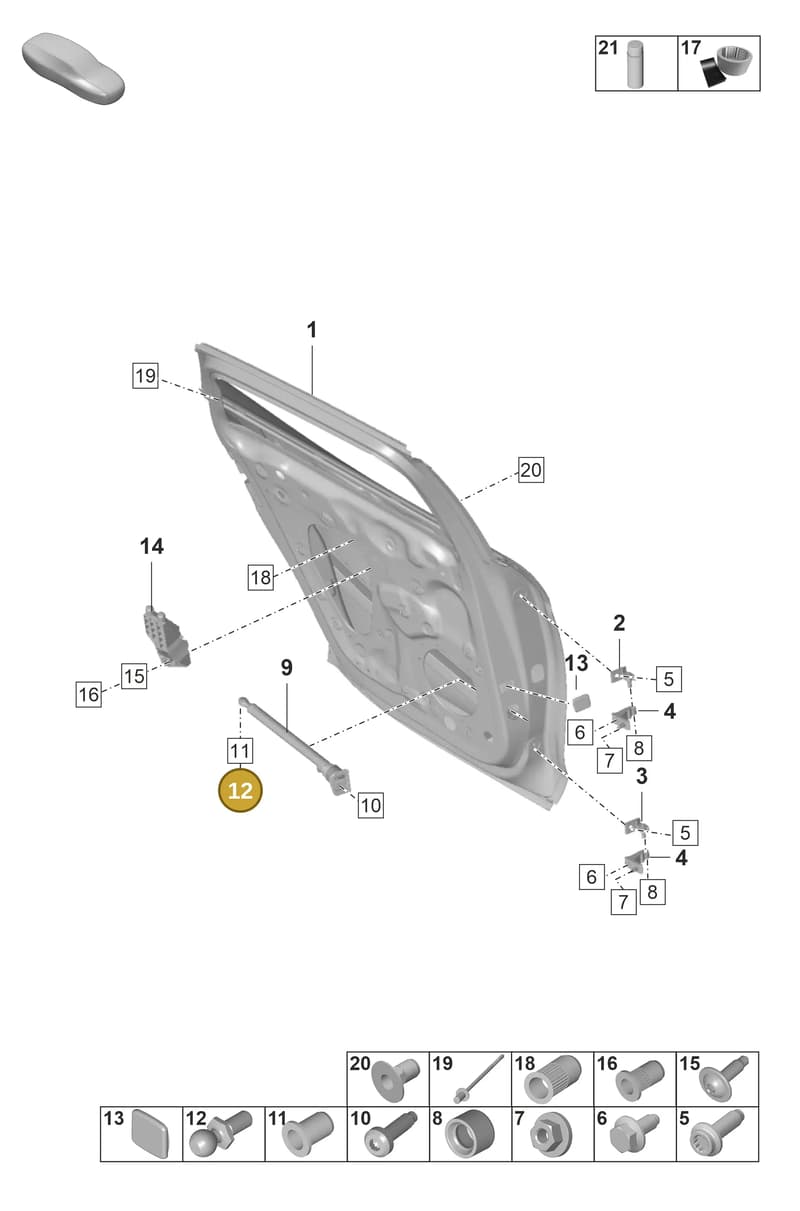 9A700786400 — Porsche Panamera (2020-2023) diagram p58804220, position 12