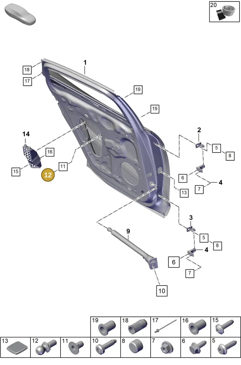 9A700786400 — Porsche Panamera (2023-2025) diagram p62804050, position 12