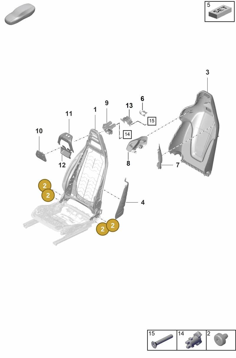 9A7007867 — Porsche Taycan Sport Turismo (2023-2025) diagram p56817020, position 2
