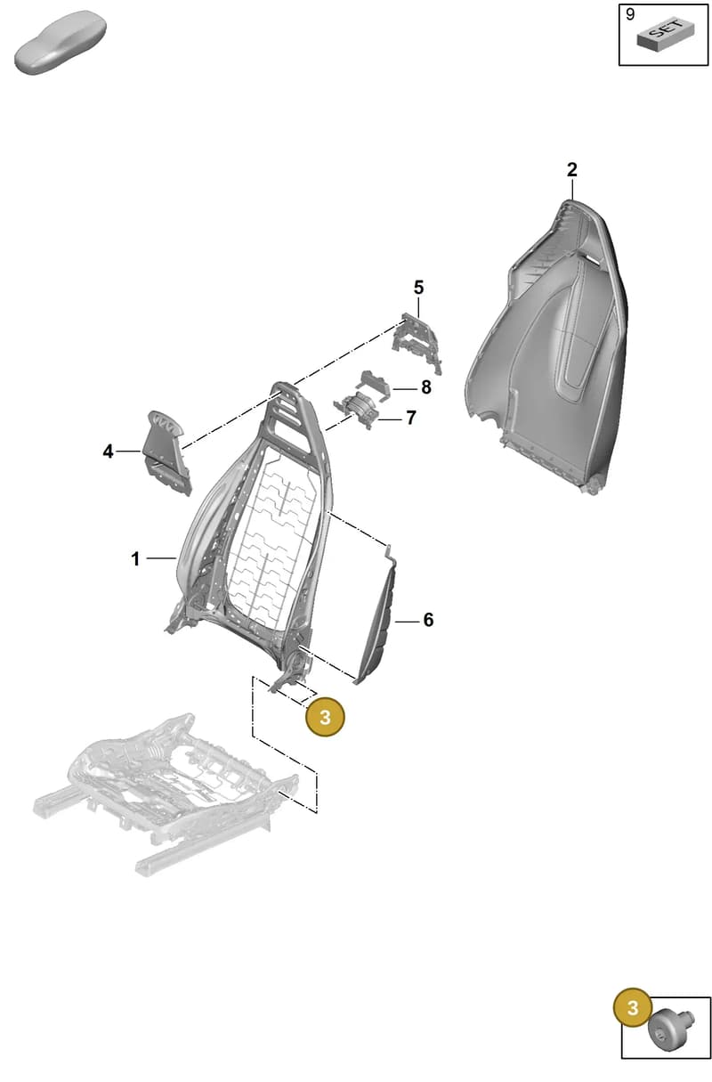 9A7007867 — Porsche Panamera (2023-2025) diagram p62817000, position 3