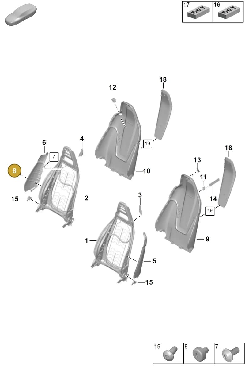 9A7007867 — Porsche 911 (2024-2025) diagram p63817020, position 8