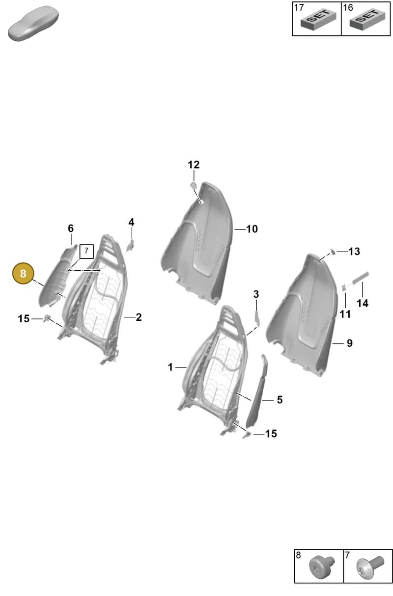 9A7007867 — Porsche 911 (2024-2025) diagram p63817000, position 8