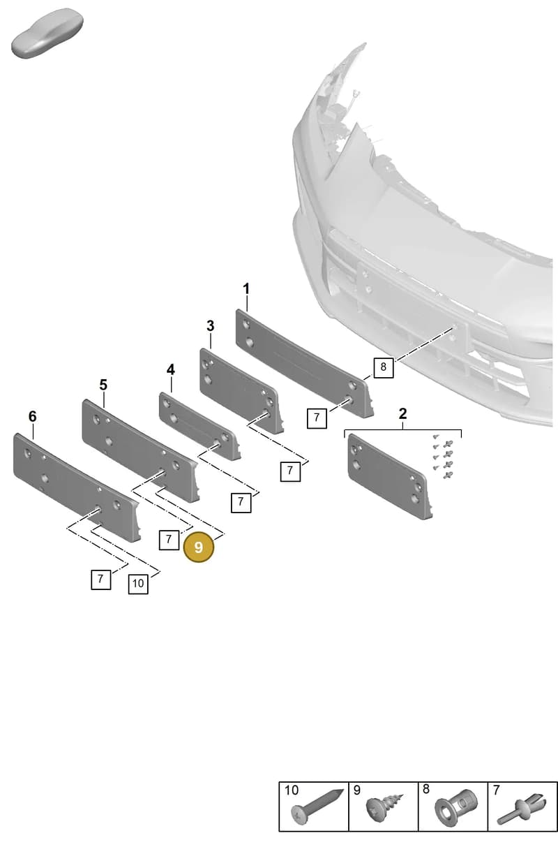 9A700788200 — Porsche Panamera (2023-2025) diagram p62802100, position 9