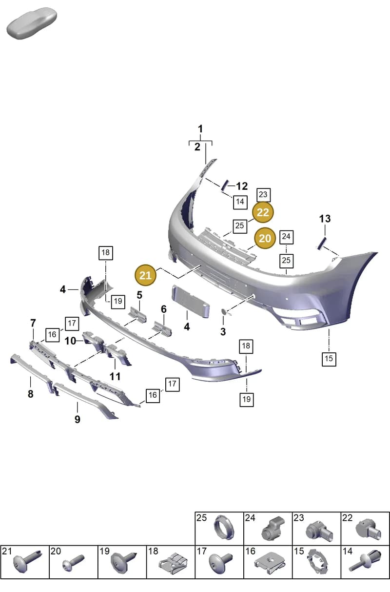 9A700788200 — Porsche 911 (2024-2025) diagram p63802541, position 20+21+22