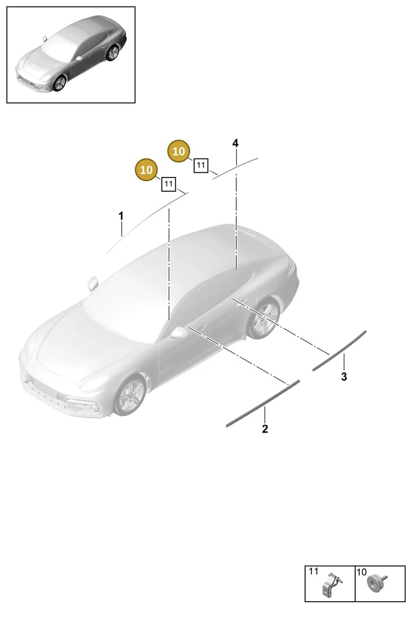 9A700796200 — Porsche Panamera (2016-2020) diagram p49810010, position 10