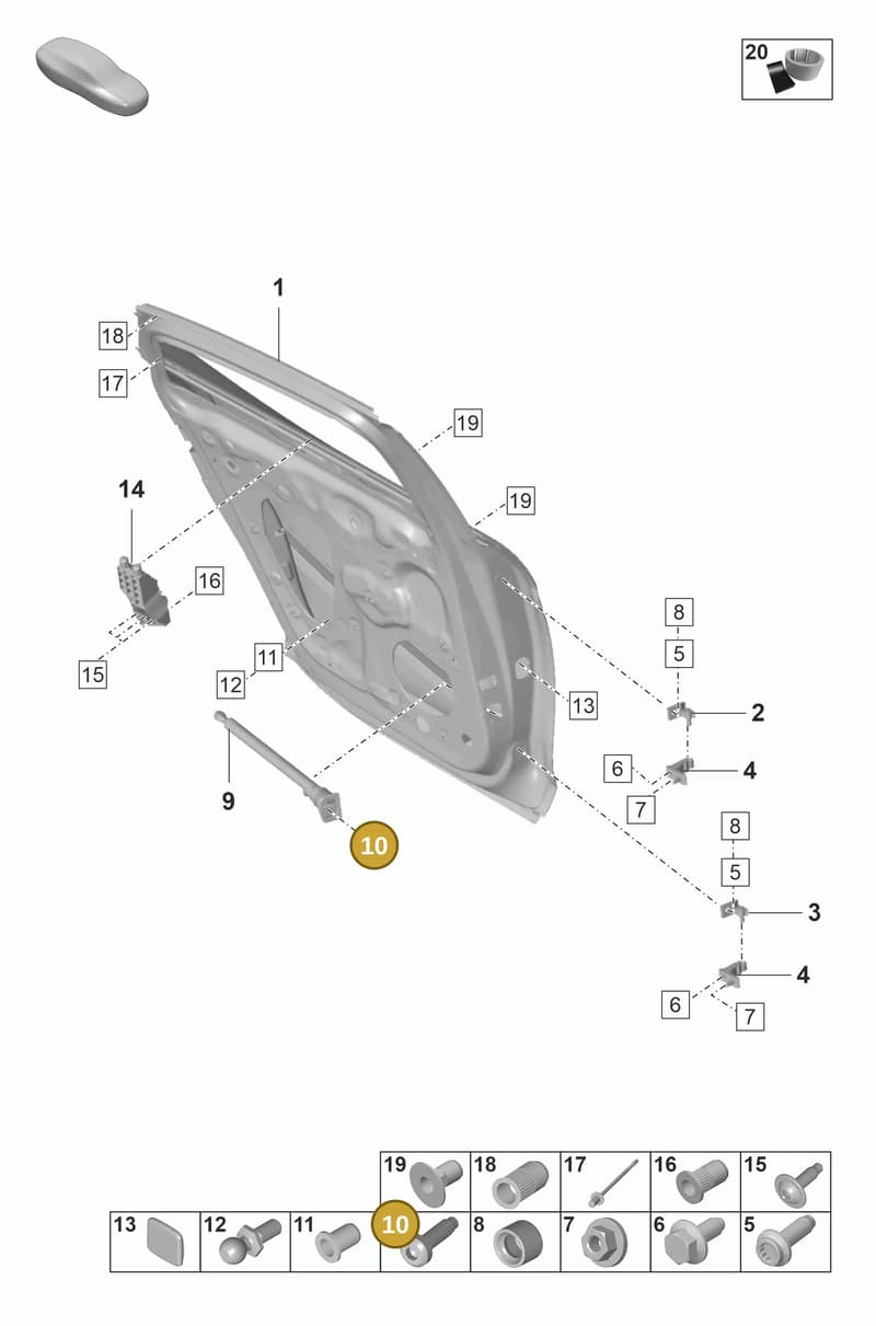 9A700798900 — Porsche Panamera (2020-2023) diagram p58804200, position 10