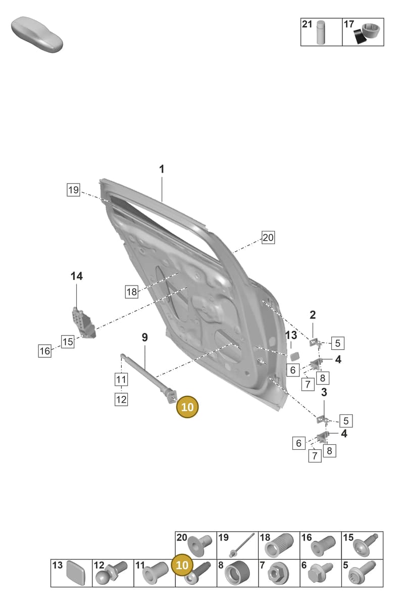 9A700798900 — Porsche Panamera (2020-2023) diagram p58804210, position 10