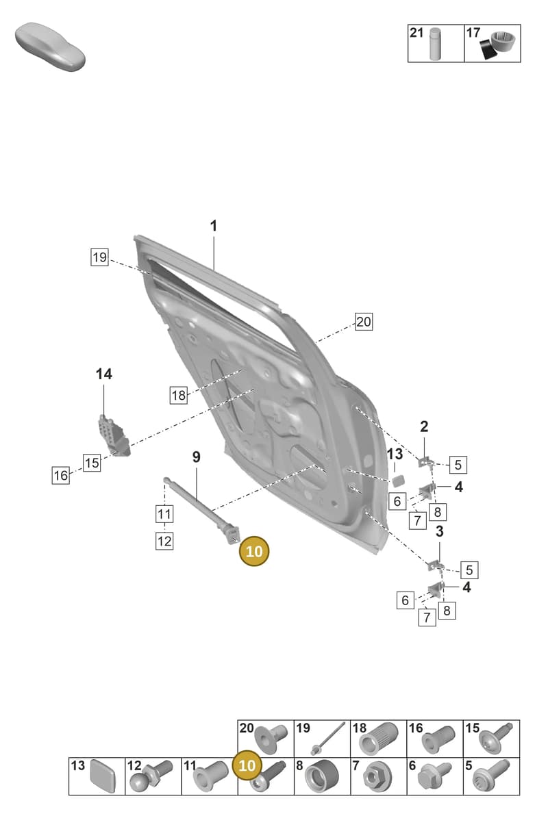 9A700798900 — Porsche Panamera (2020-2023) diagram p58804220, position 10