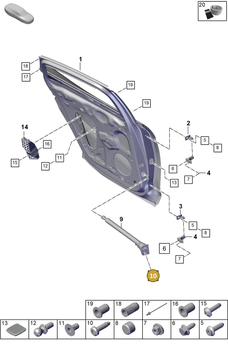 9A700798900 — Porsche Panamera (2023-2025) diagram p62804050, position 10