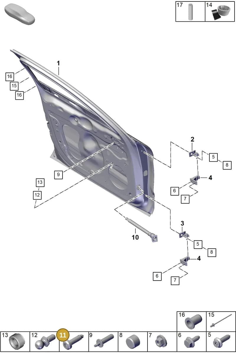9A700798900 — Porsche Panamera (2023-2025) diagram p62804000, position 11
