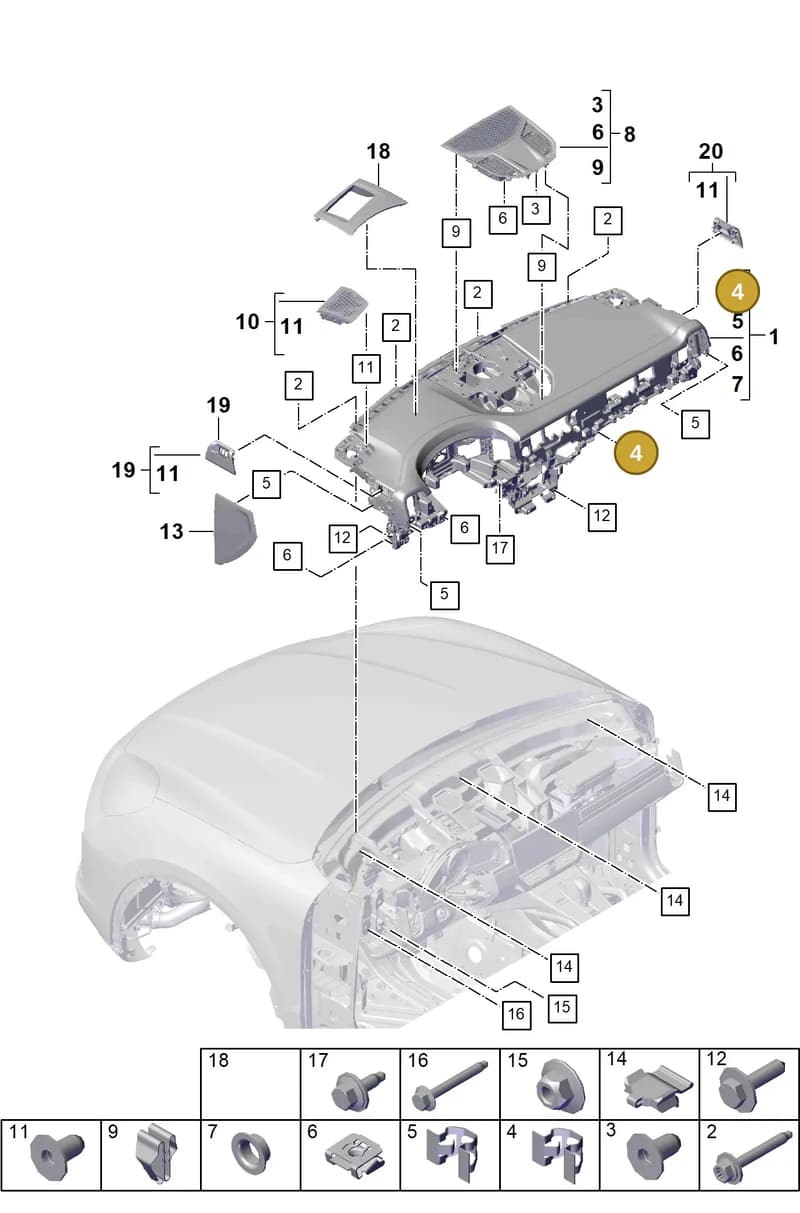 9A700803100 — Porsche Cayenne Coupe (2023-2023) diagram p60809000, position 4