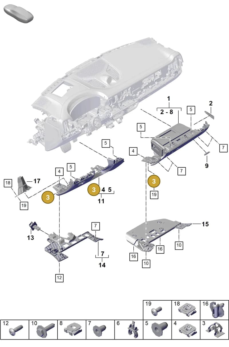 9A700803100 — Porsche Cayenne Coupe (2023-2023) diagram p60809100, position 3