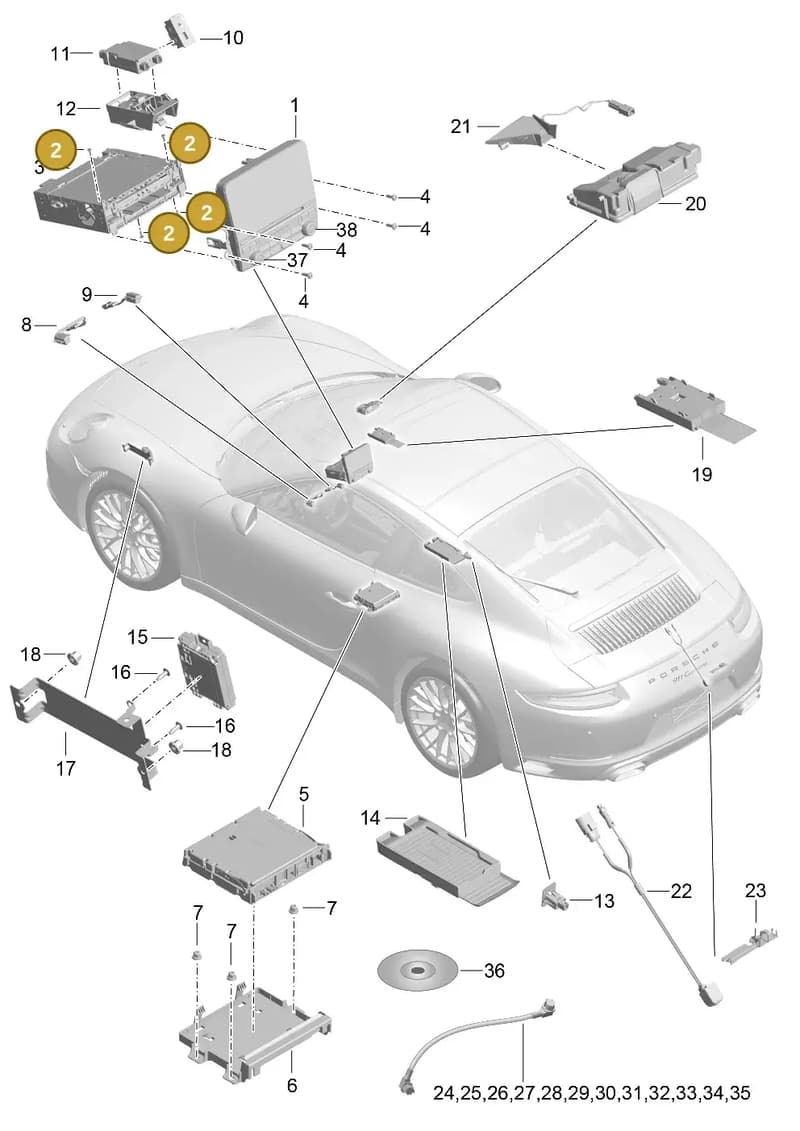 9A700806400 — Porsche 911 (2016-2019) diagram p47911000, position 2