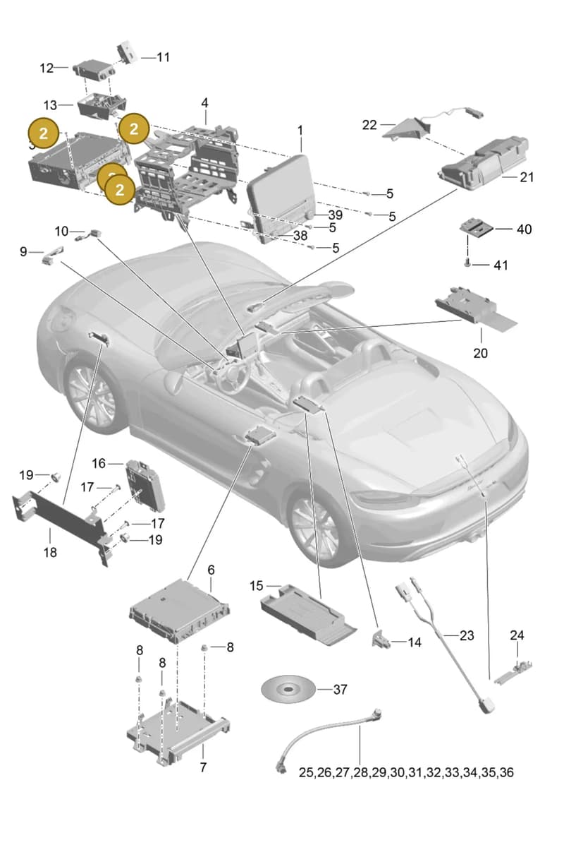 9A700806400 — Porsche Boxster (2016-2019) diagram p48911000, position 2