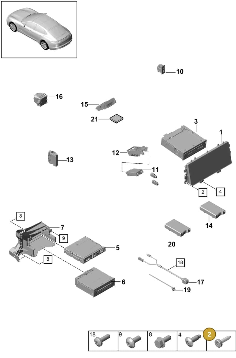 9A700806400 — Porsche Panamera (2016-2020) diagram p49911000, position 2