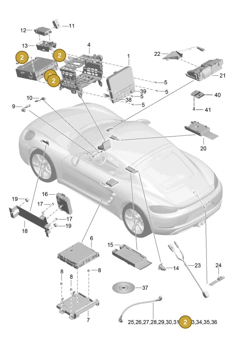 9A700806400 — Porsche Cayman (2016-2019) diagram p50911000, position 2