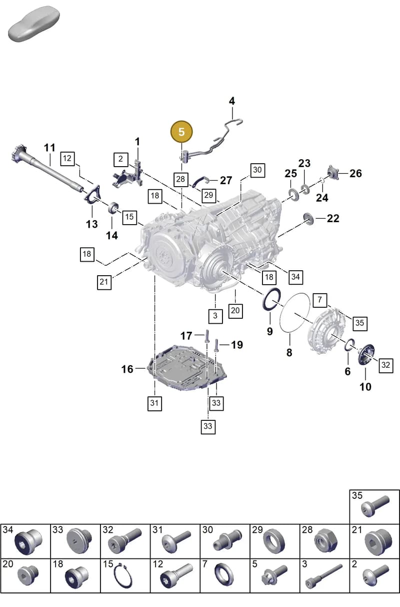 9A700812500 — Porsche 911 (2024-2025) diagram p63302150, position 5