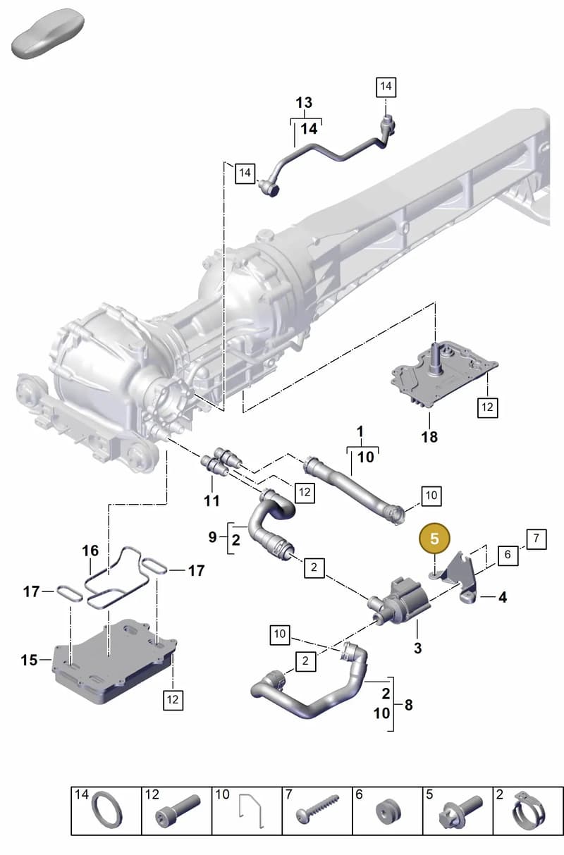 9A700812500 — Porsche 911 (2024-2025) diagram p63304110, position 5