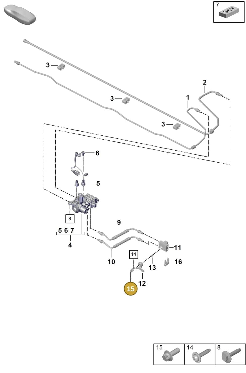 9A700812500 — Porsche 911 (2024-2025) diagram p63502150, position 15