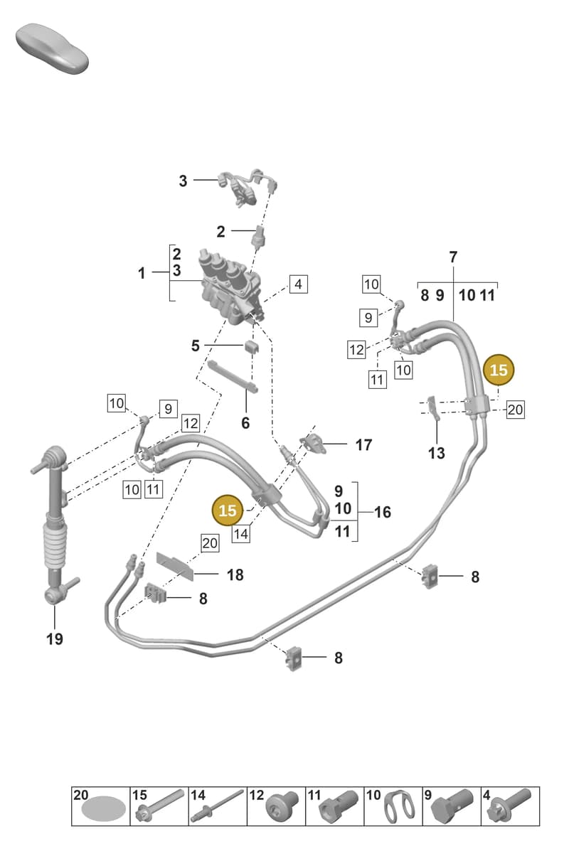 9A700813000 — Porsche 911 (2020-2022) diagram p53402100, position 15