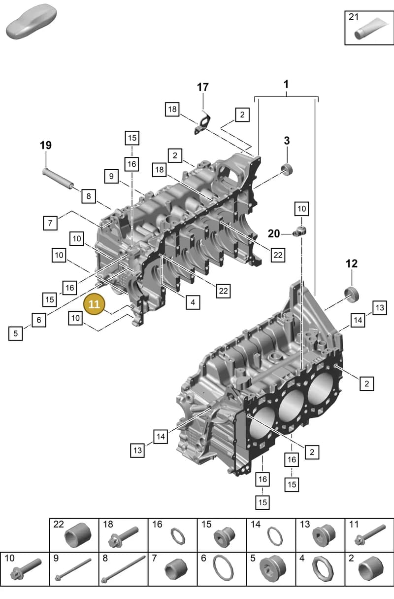 9A700813000 — Porsche Boxster Spyder (2019-2020) diagram p54101100, position 11