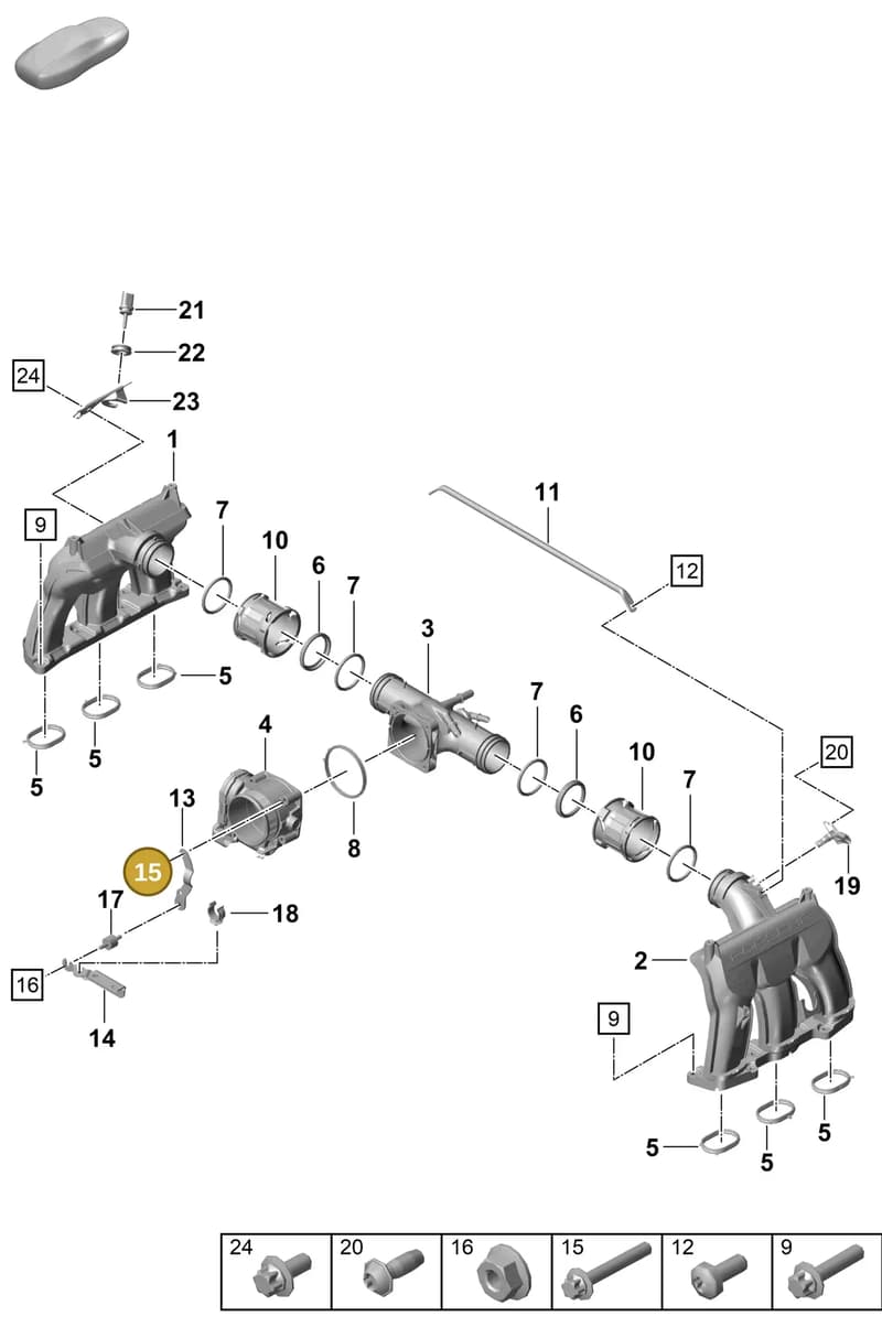 9A700813000 — Porsche 911 (2020-2022) diagram p57107100, position 15