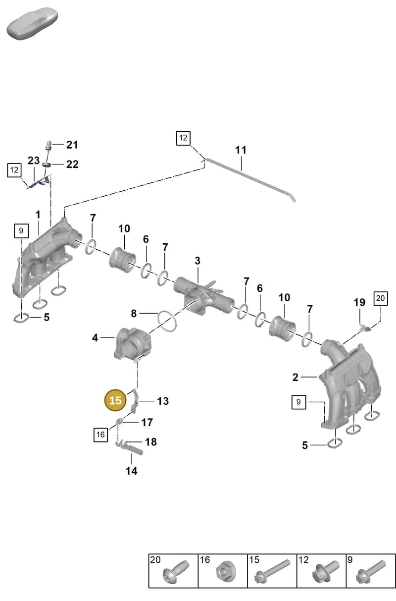 9A700813000 — Porsche 911 (2024-2025) diagram p63107100, position 15