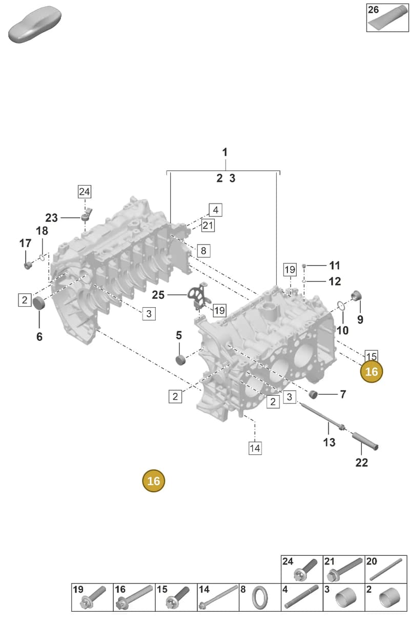 9A700813000 — Porsche 911 (2024-2025) diagram p53000002, position 16