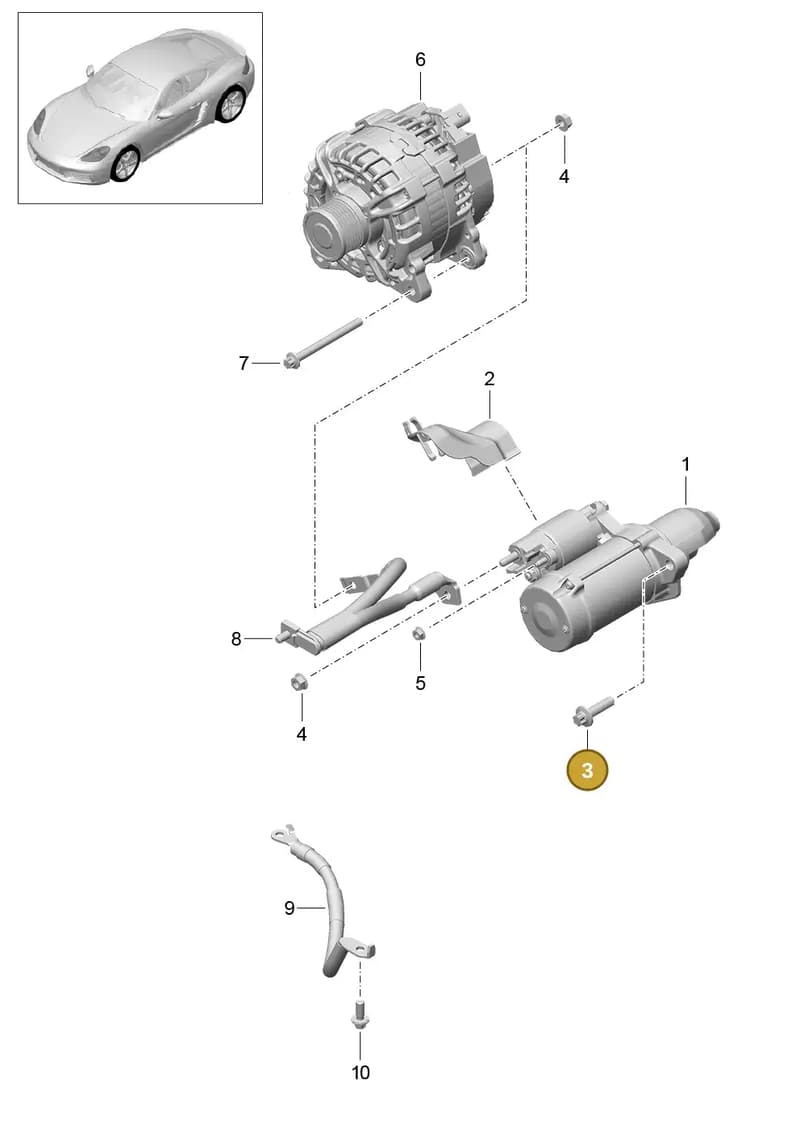 9A700815900 — Porsche Cayman (2016-2019) diagram p50902005, position 3