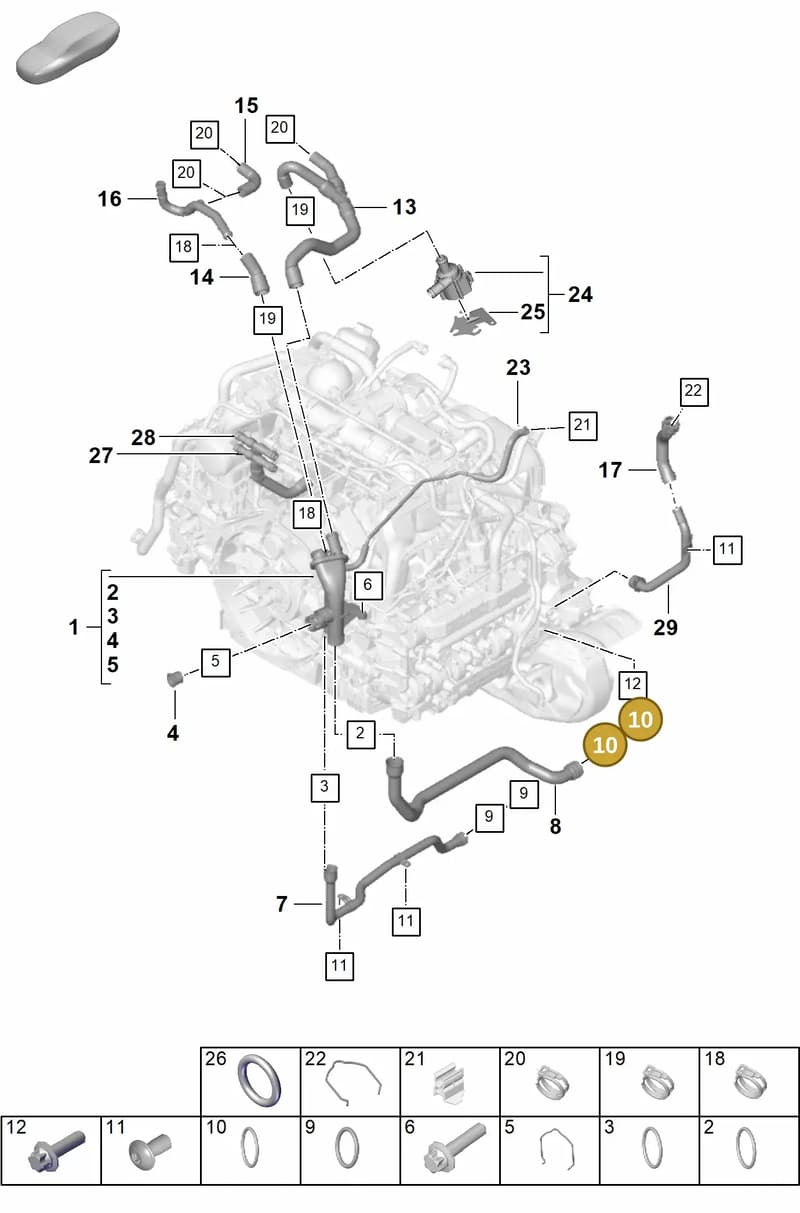 9A700828100 — Porsche 911 (2024-2025) diagram p63105060, position 10