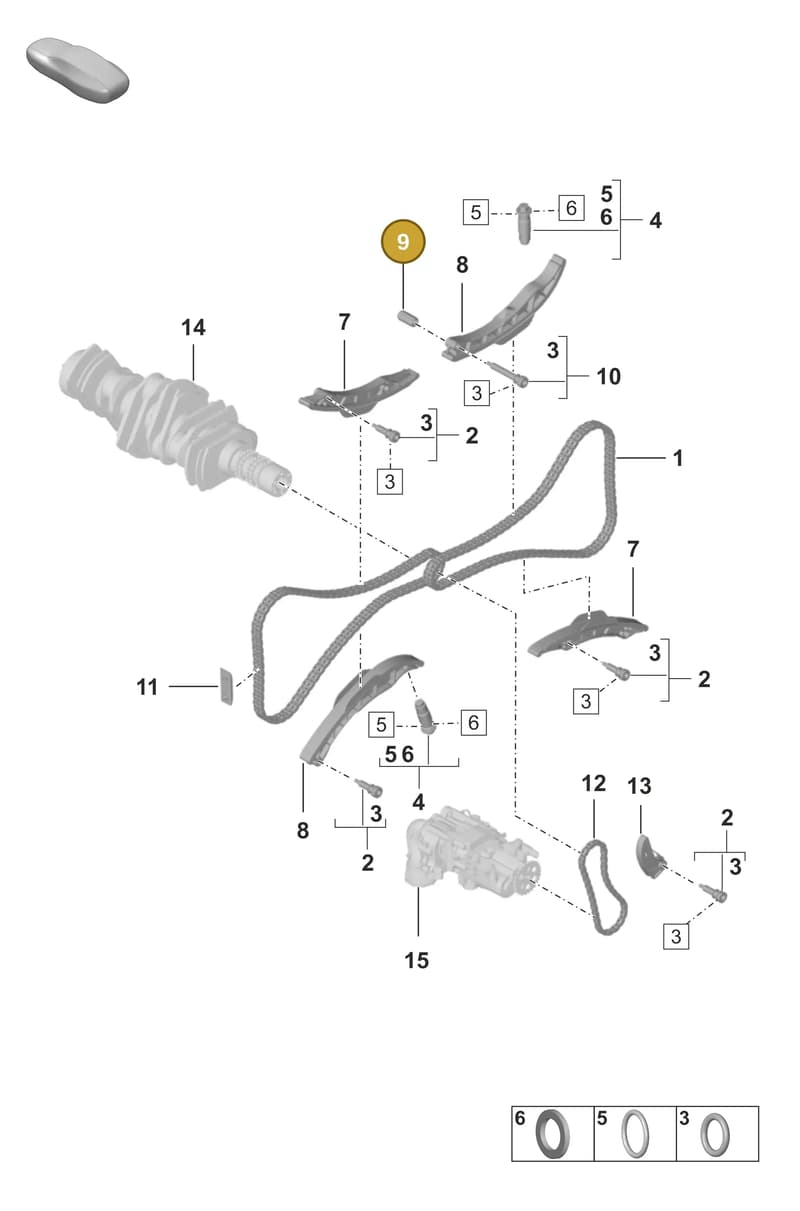 9A700829800 — Porsche 911 (2024-2025) diagram p53103110, position 9