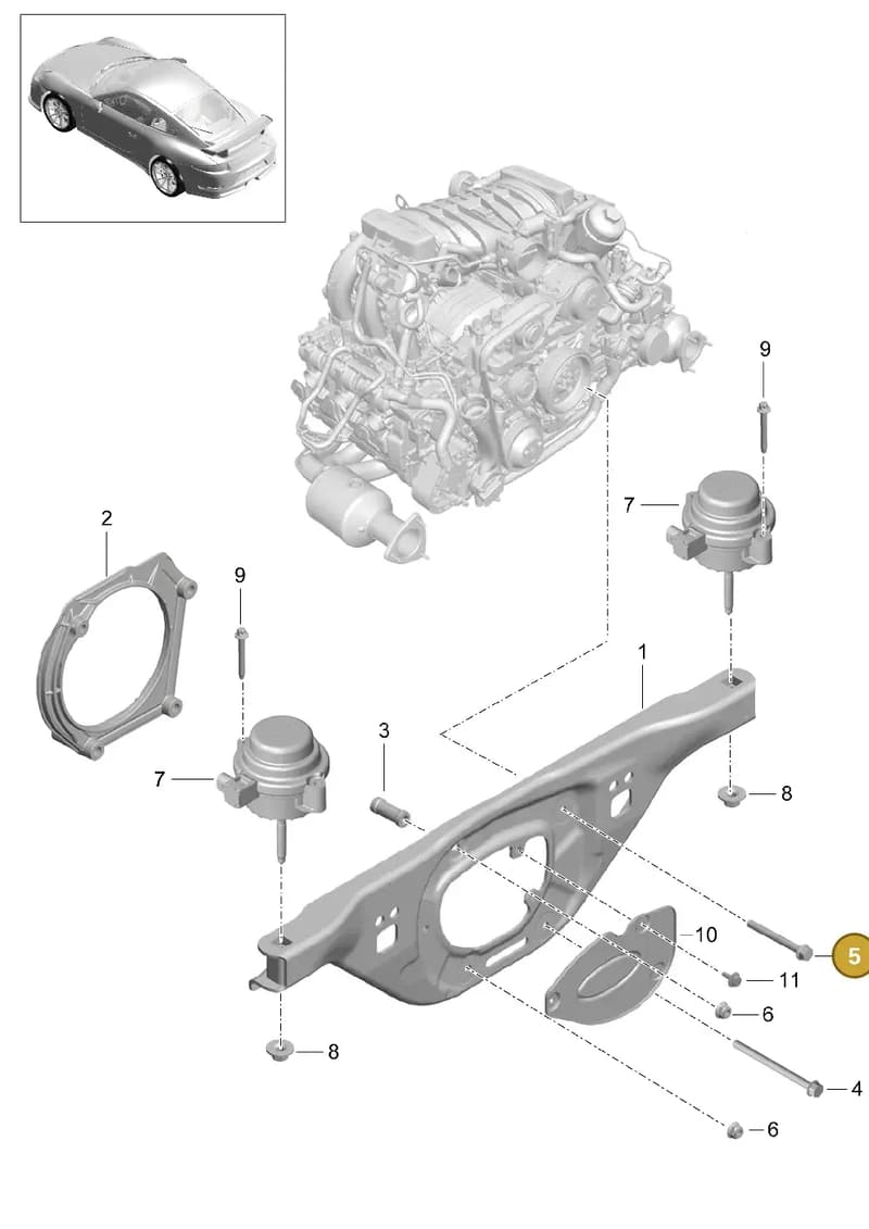 9A700830700 — Porsche 911 (2013-2020) diagram p41109000, position 5