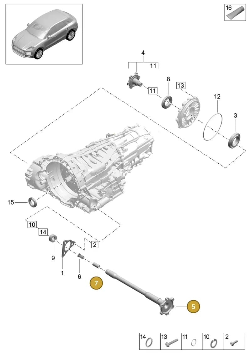 9A700830700 — Porsche Macan (2018-2022) diagram p52000060, position 5+7