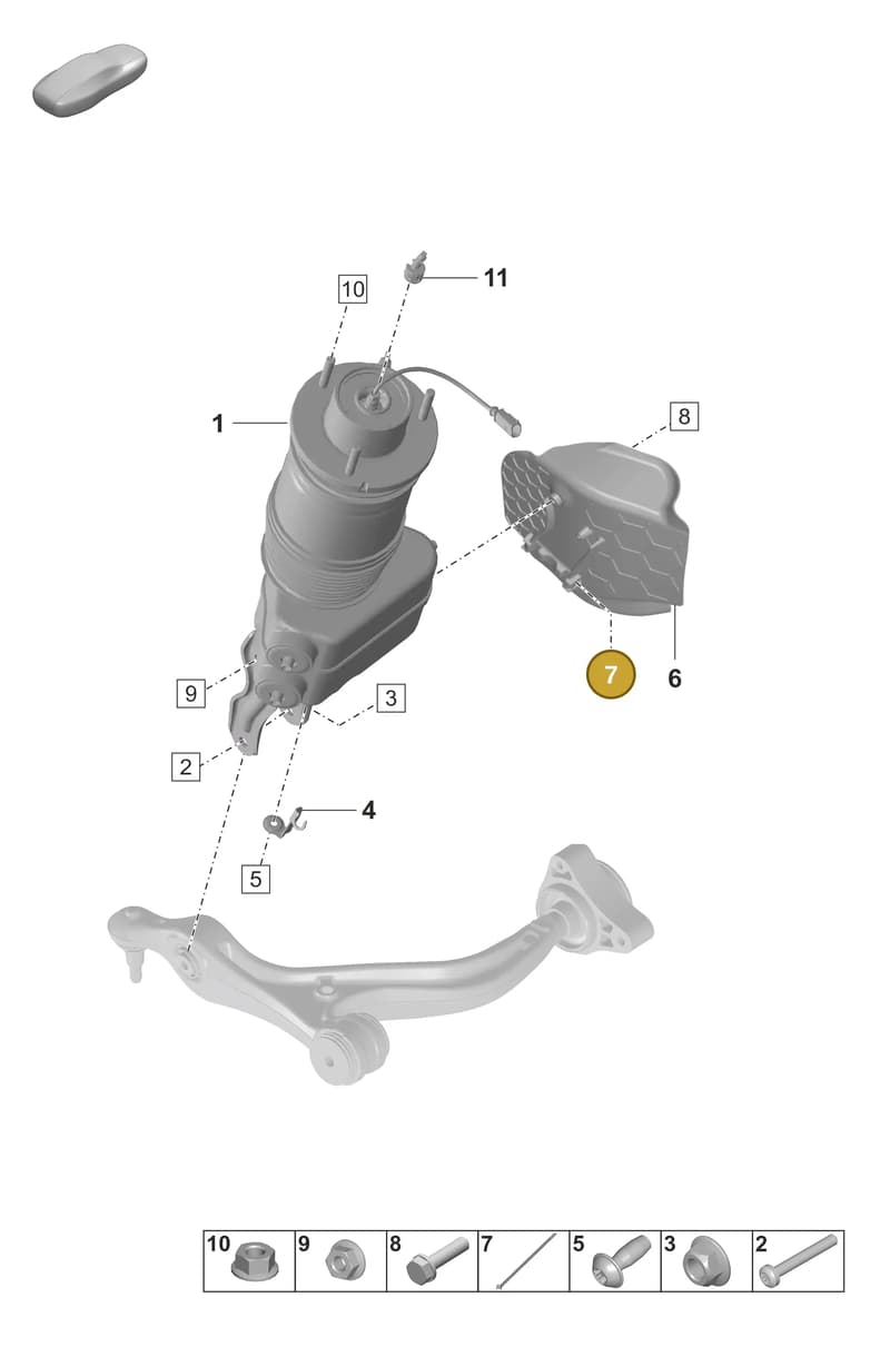 9A700837900 — Porsche Taycan Sport Turismo (2019-2024) diagram p56402000, position 7