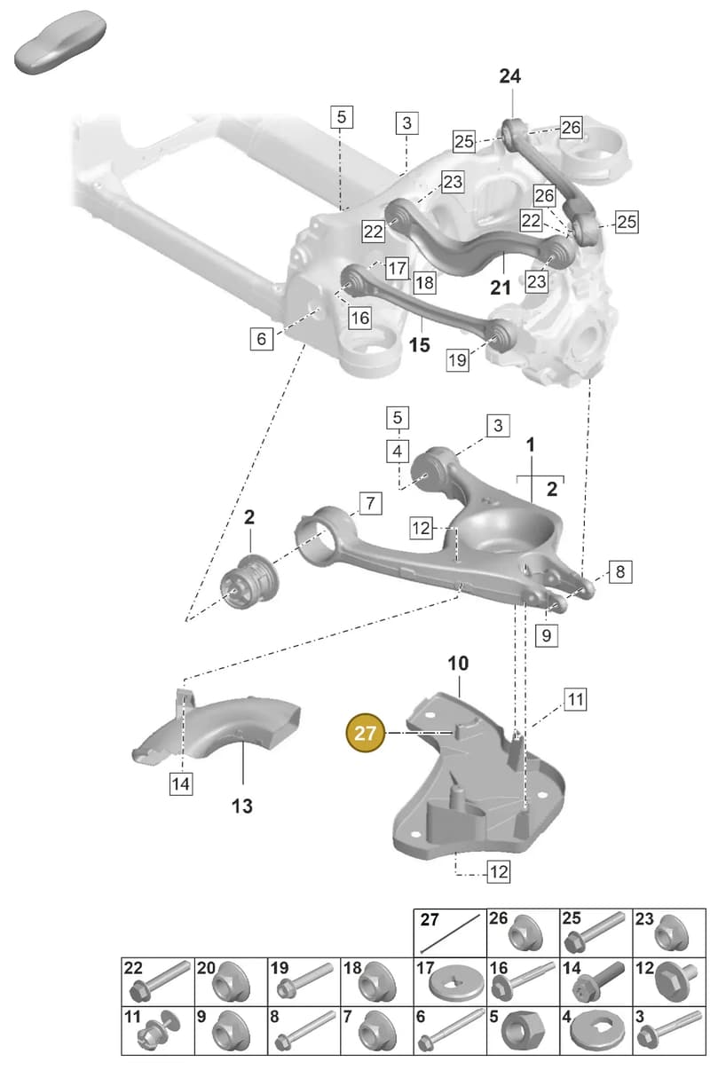 9A700837900 — Porsche Taycan Sport Turismo (2023-2025) diagram p56501050, position 27