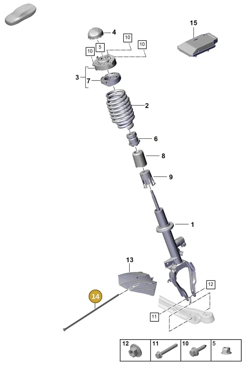 9A700837900 — Porsche Cayenne Coupe (2023-2023) diagram p60402050, position 14