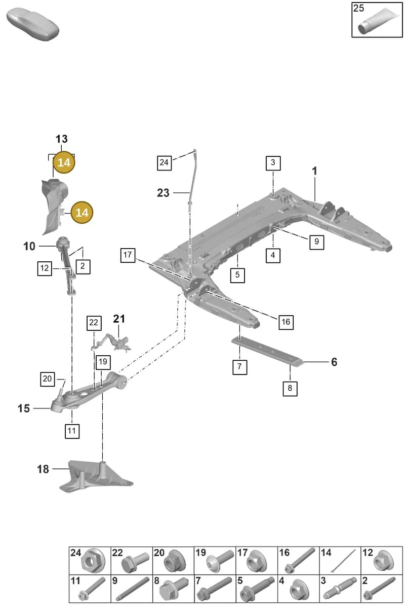 9A700837900 — Porsche 911 (2024-2025) diagram p53401000, position 14