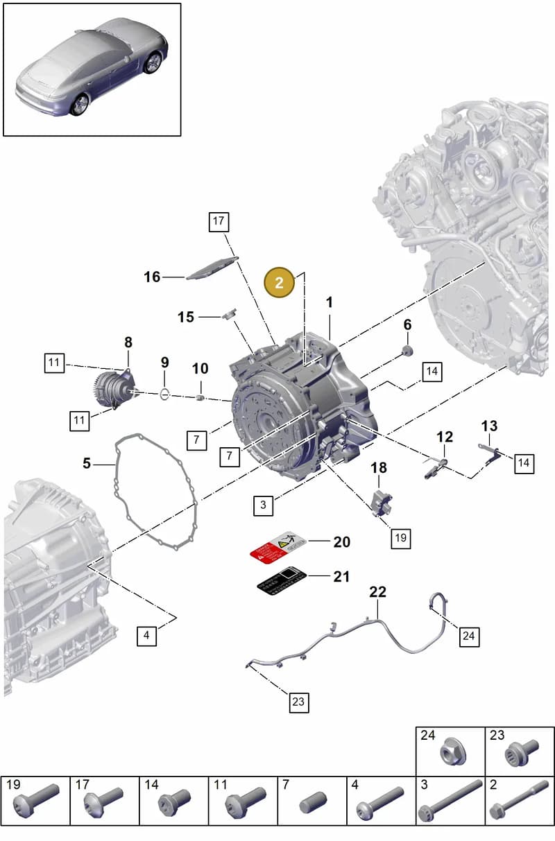 9A700839600 — Porsche Panamera (2016-2020) diagram p49901010, position 2