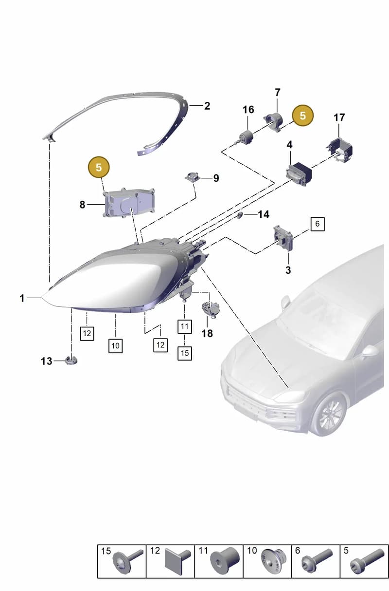9A700839700 — Porsche Cayenne Coupe (2023-2023) diagram p60908000, position 5