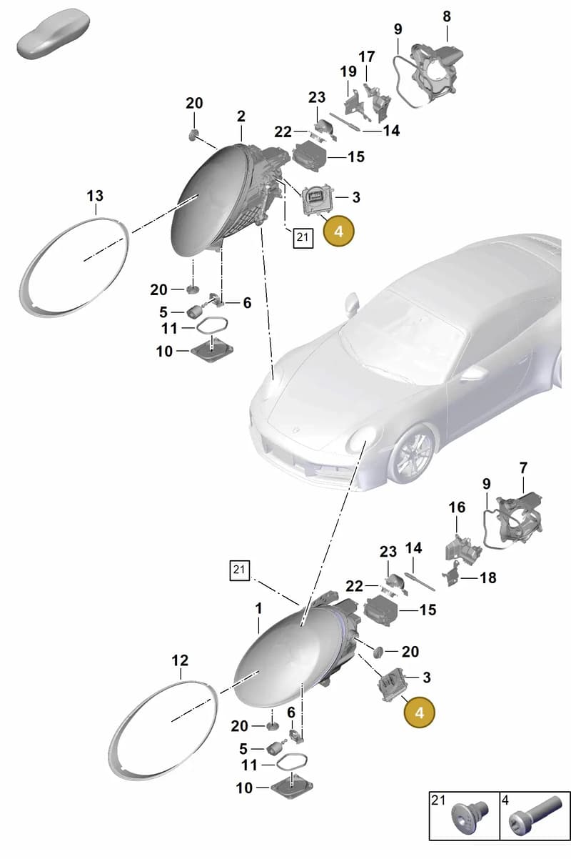 9A700839700 — Porsche 911 (2024-2025) diagram p63908000, position 4