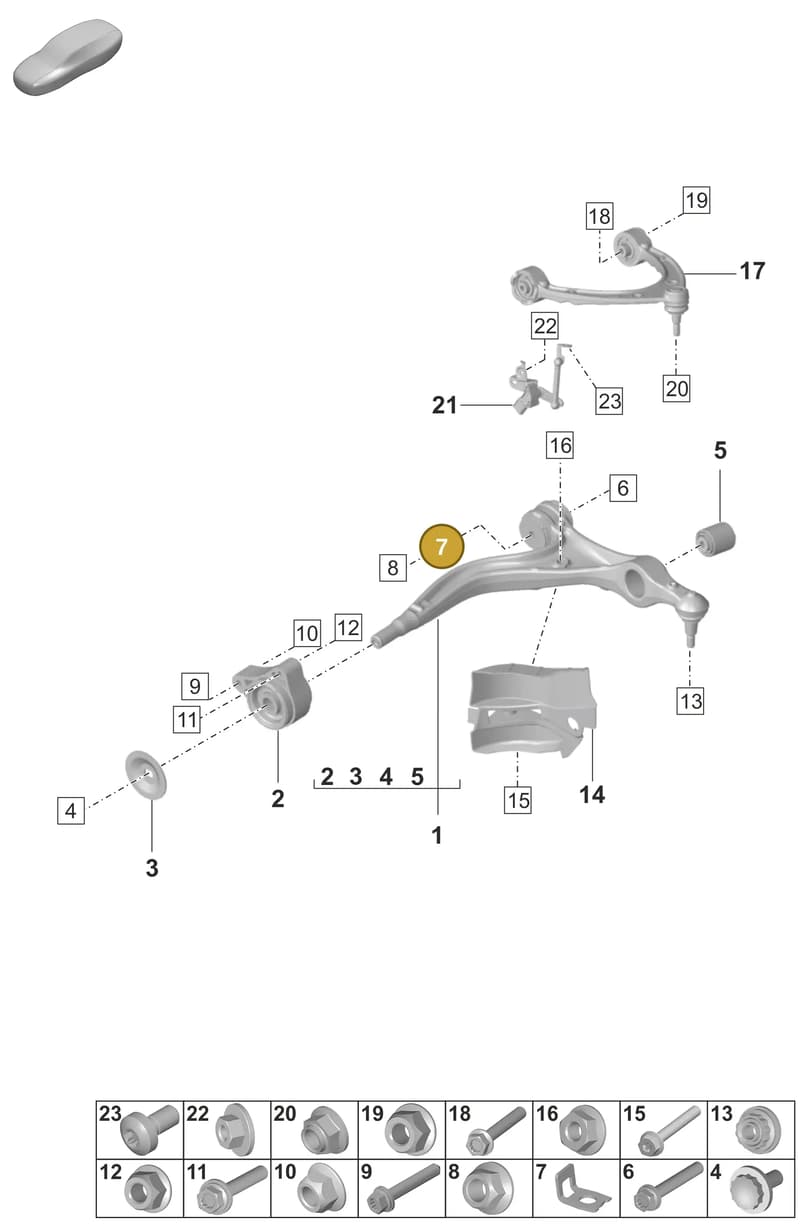 9A700842301 — Porsche Panamera (2023-2025) diagram p58401050, position 7