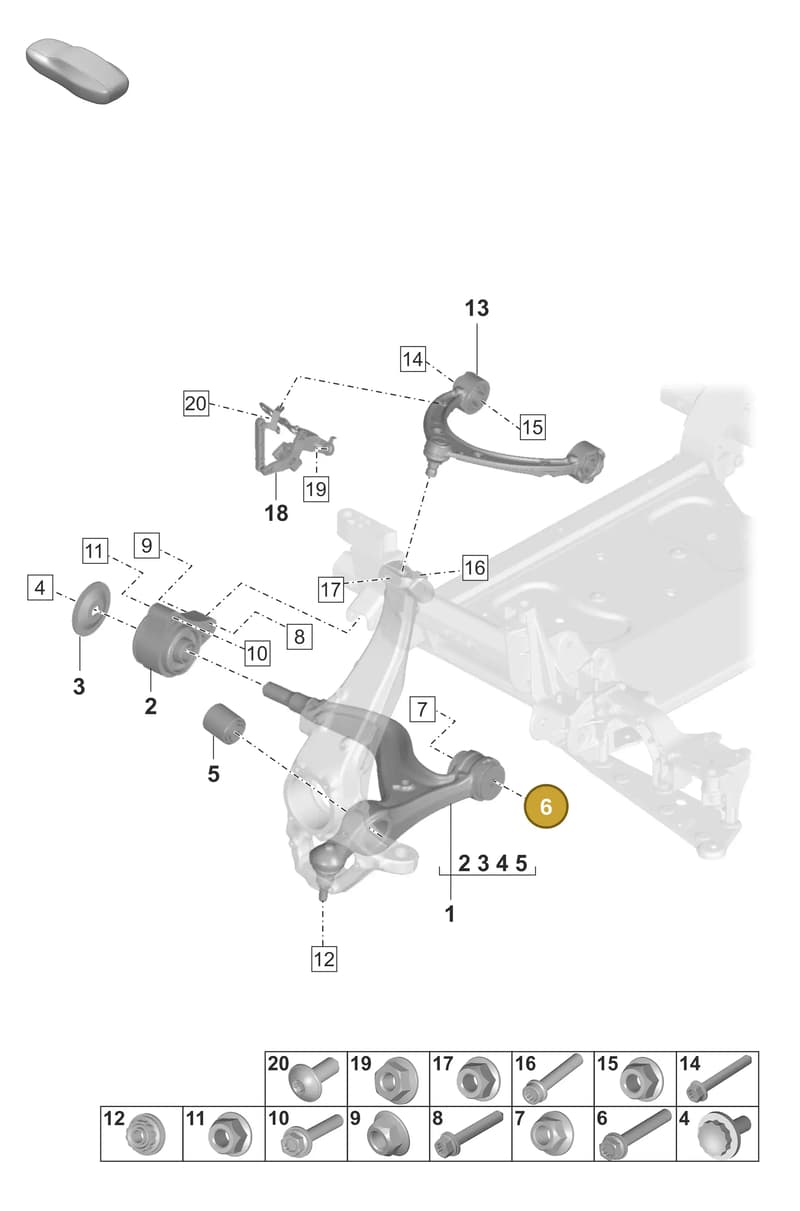 9A700842500 — Porsche Taycan Sport Turismo (2023-2025) diagram p56401050, position 6