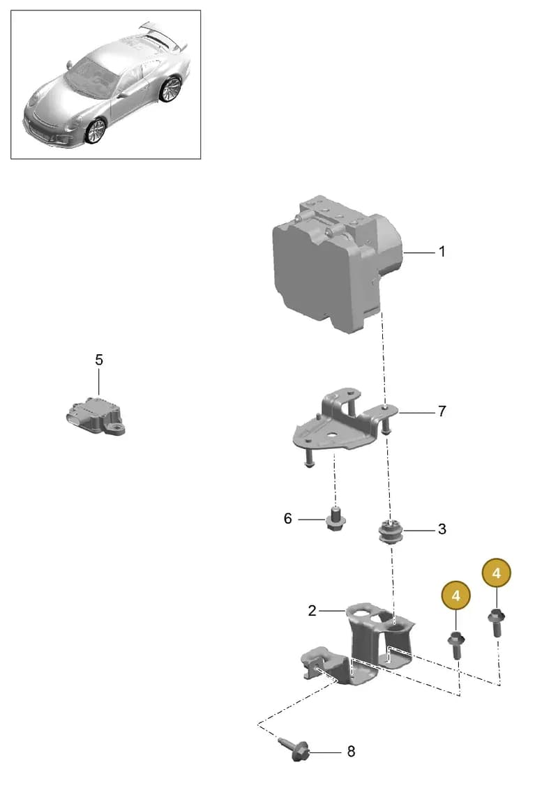 9A700843300 — Porsche 911 (2013-2020) diagram p41605000, position 4