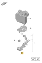 9A700843300 Porsche Bolt with Washer