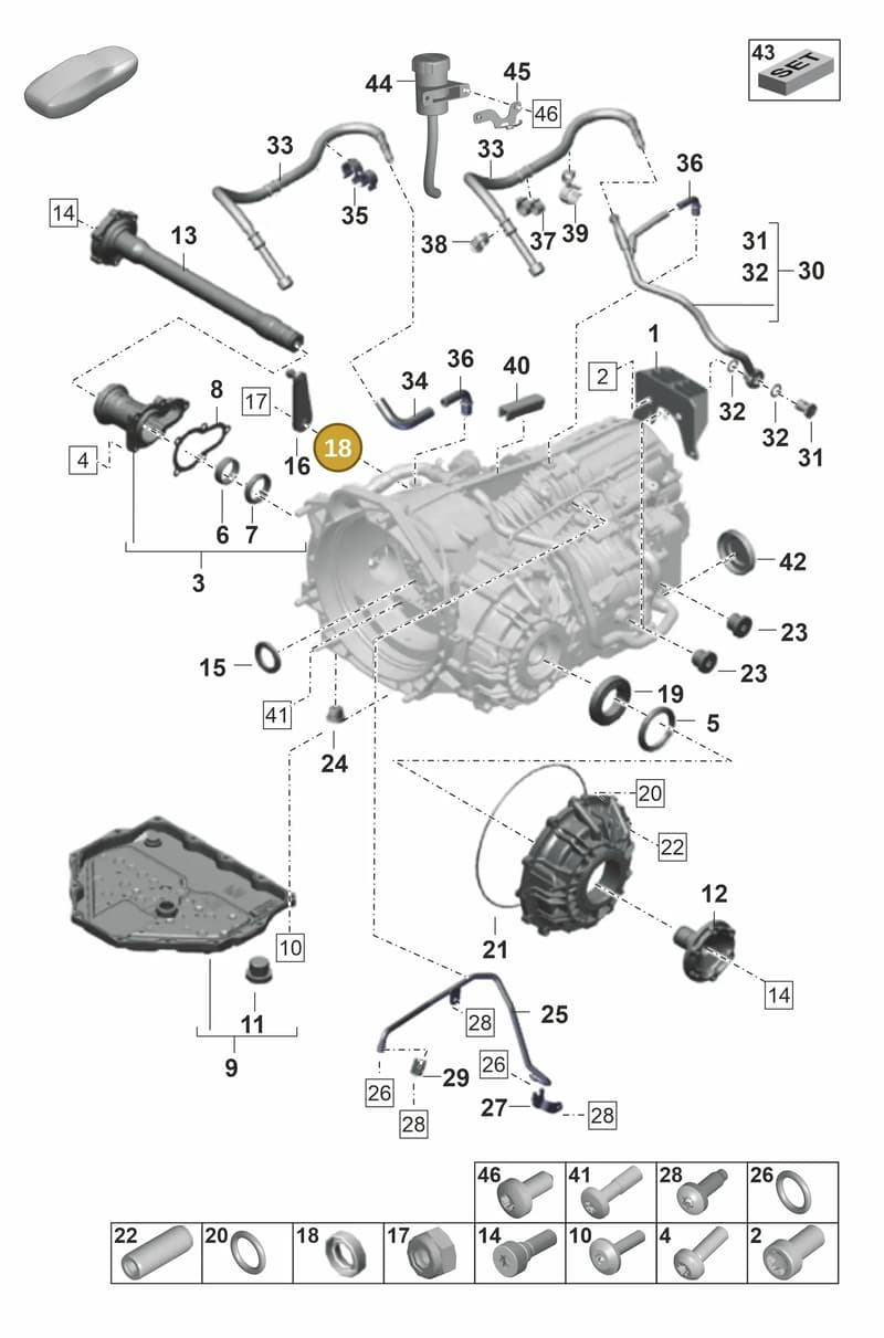 9A700851800 — Porsche 911 (2021-2022) diagram p59302100, position 18